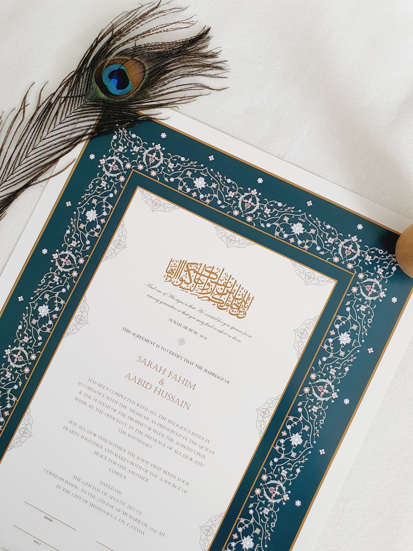 Zumurrud - Nikah Certificate