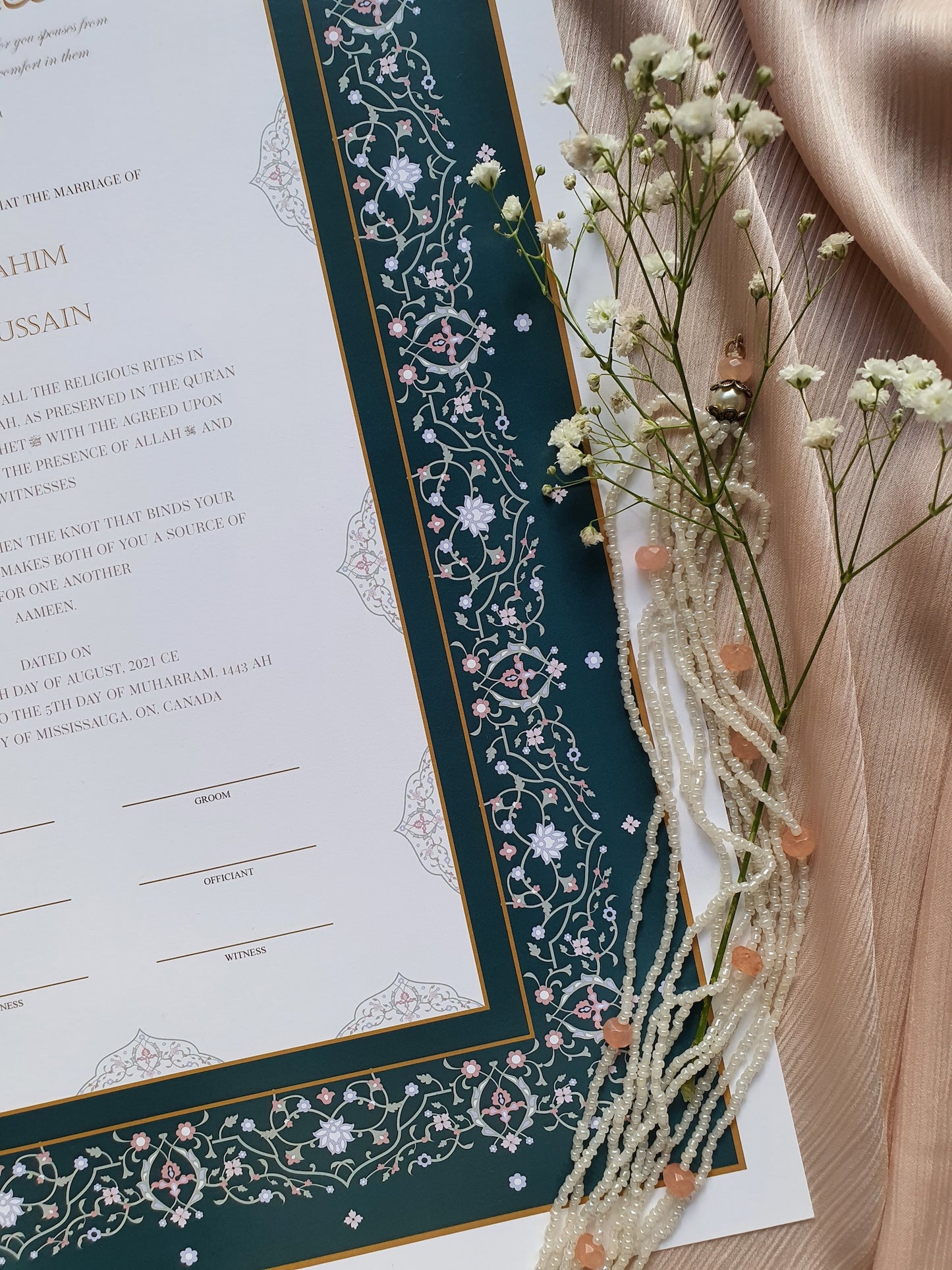 Zumurrud - Nikah Certificate