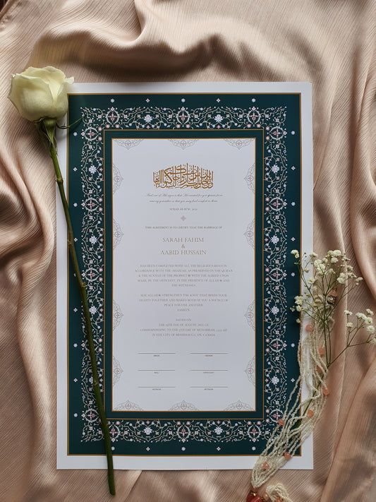 Zumurrud - Nikah Certificate