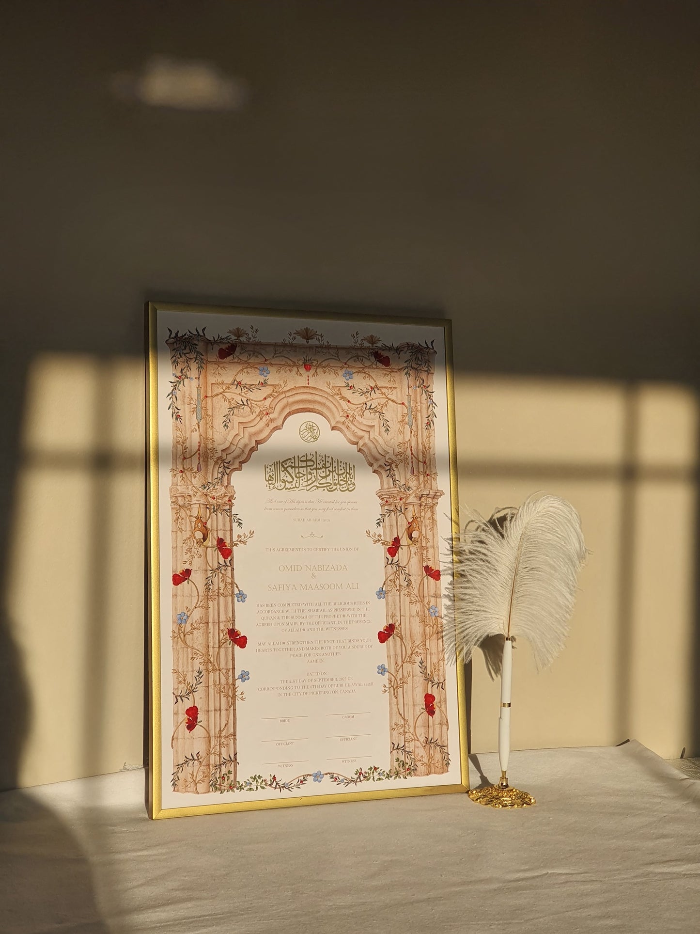 Qaws Al-Aaj - Nikah Certificate