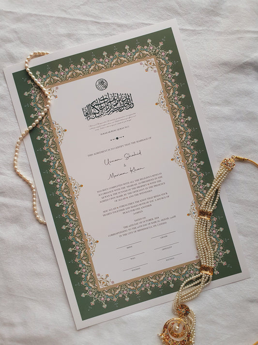 Amira - Nikah Certificate