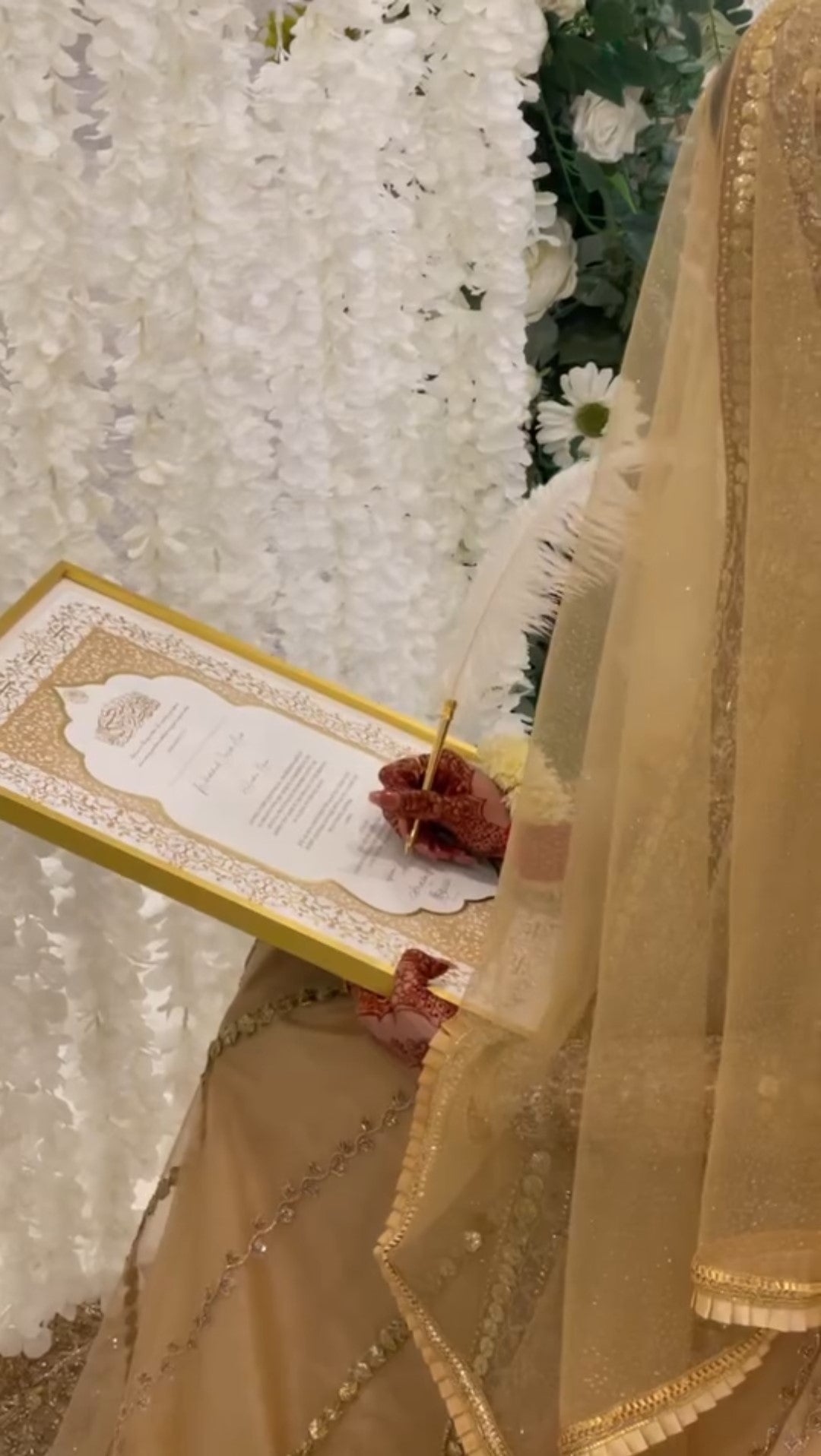 Noor - Gold Embellished Nikah Certificate